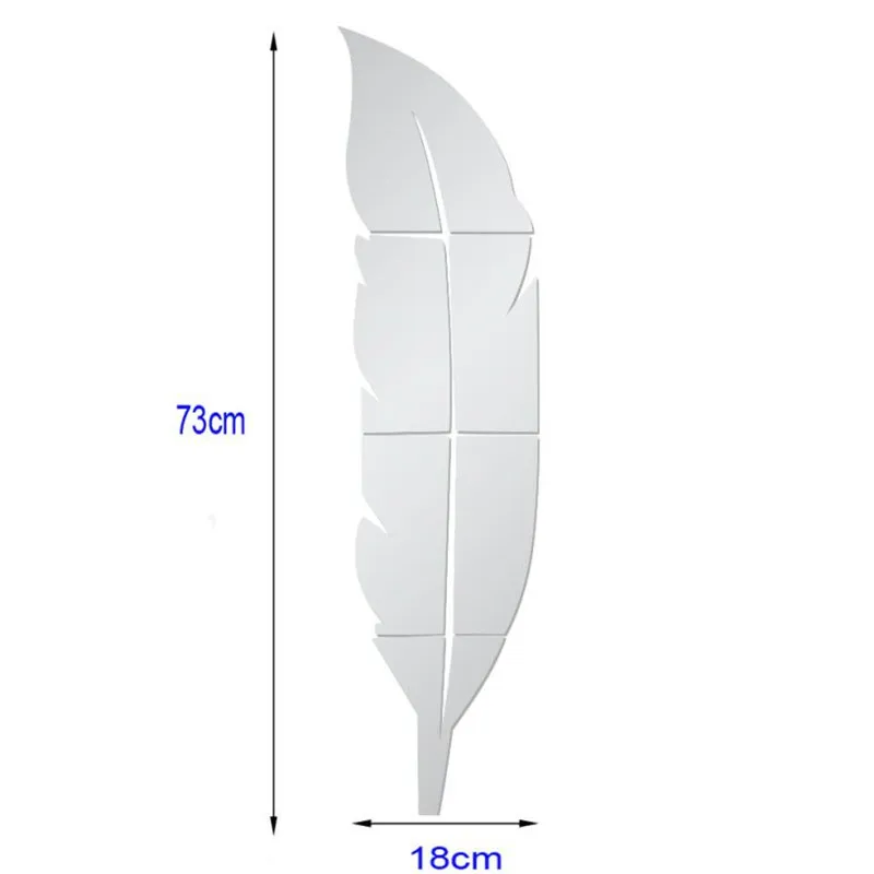 Лидер продаж 3d стены Стикеры s Plus Съемная перо зеркальная поверхность