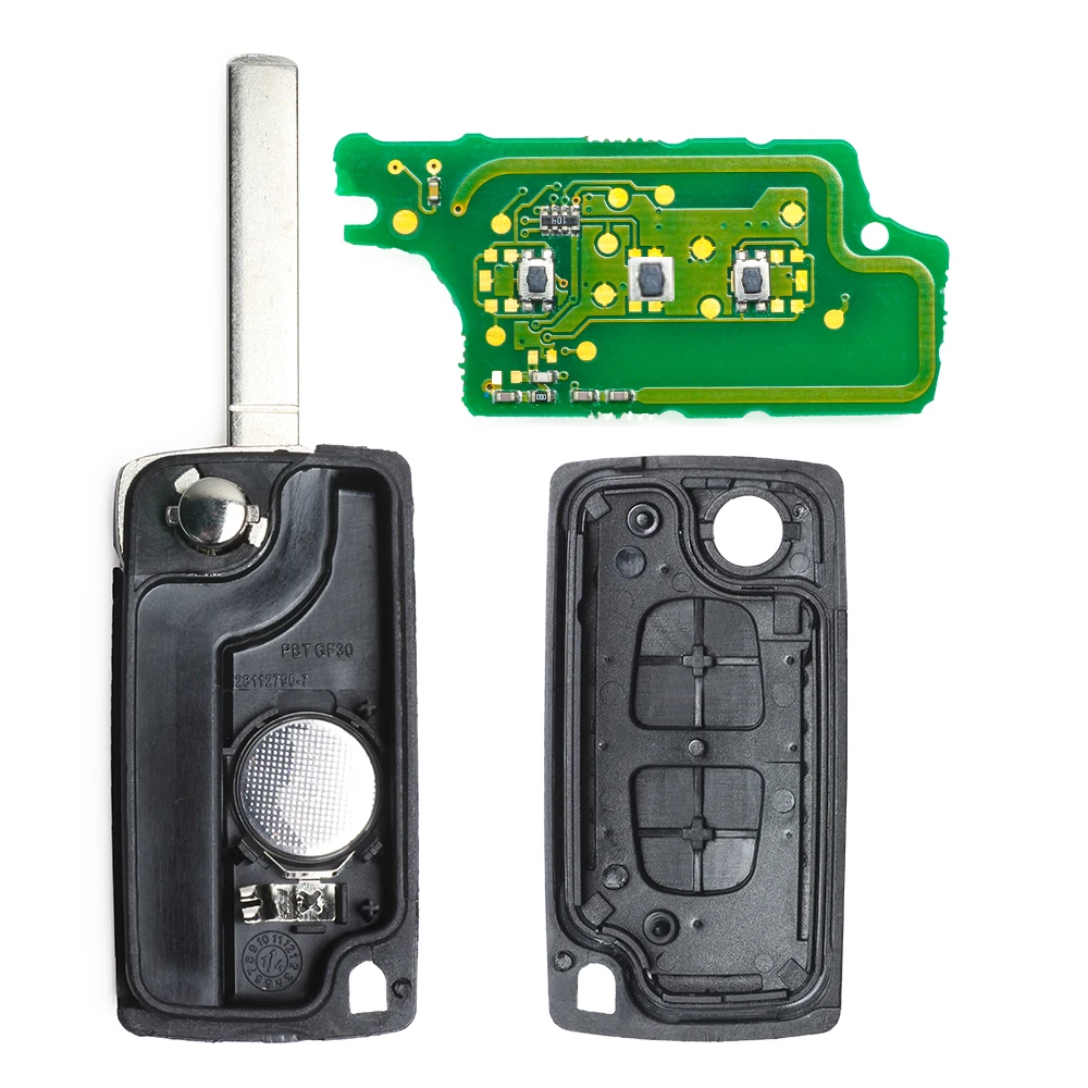 Ключ Keyecu для Citroen C2 C3 модель 0536 пульт дистанционного управления 3 кнопки 433 МГц ID46