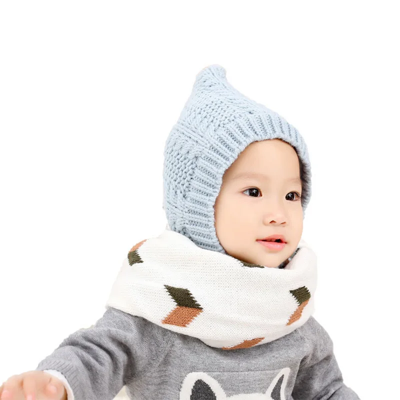 Новая детская зимняя шапка вязаный берет Enfant детская шапка однотонные теплые детские шапки для девочек и мальчиков Аксессуары 3 цвета