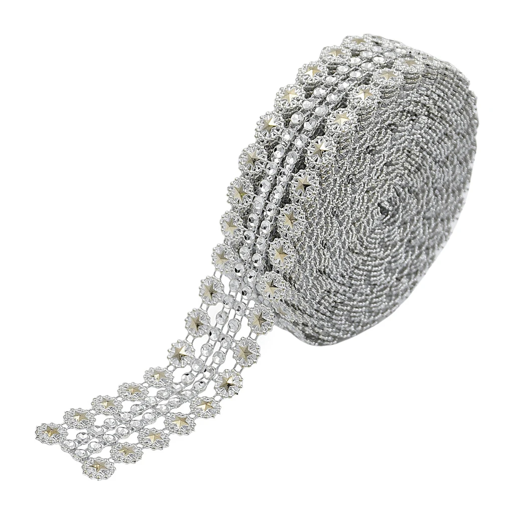 5 ярдов стразы лента сверкающая сетка для украшения своими руками декоративно