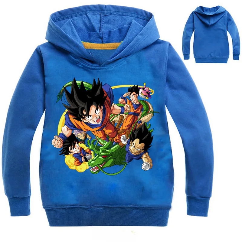 Vestidos Толстовки для Обувь мальчиков и девочек Dragon Ball Z мультфильм печати с