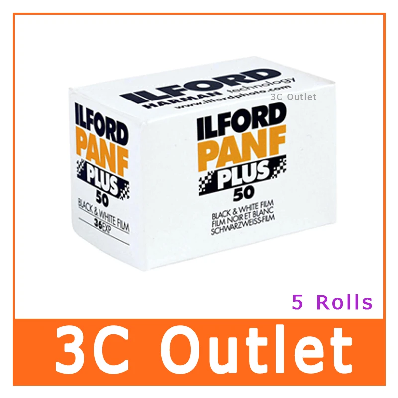 Ilford Panf Plus 50 ISO 35 мм черно белая пленка 135 36 Exp|Фотоплёнка| |