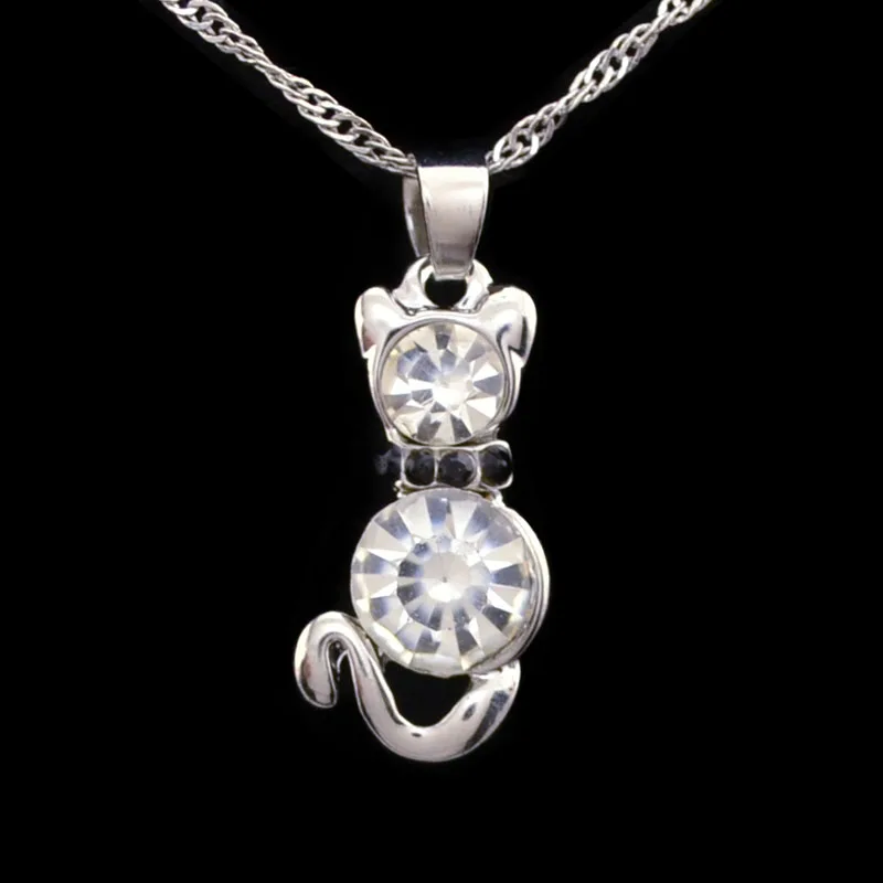 N371 хрустальное ожерелье с животными без никеля серебро и золото воротника Прямая