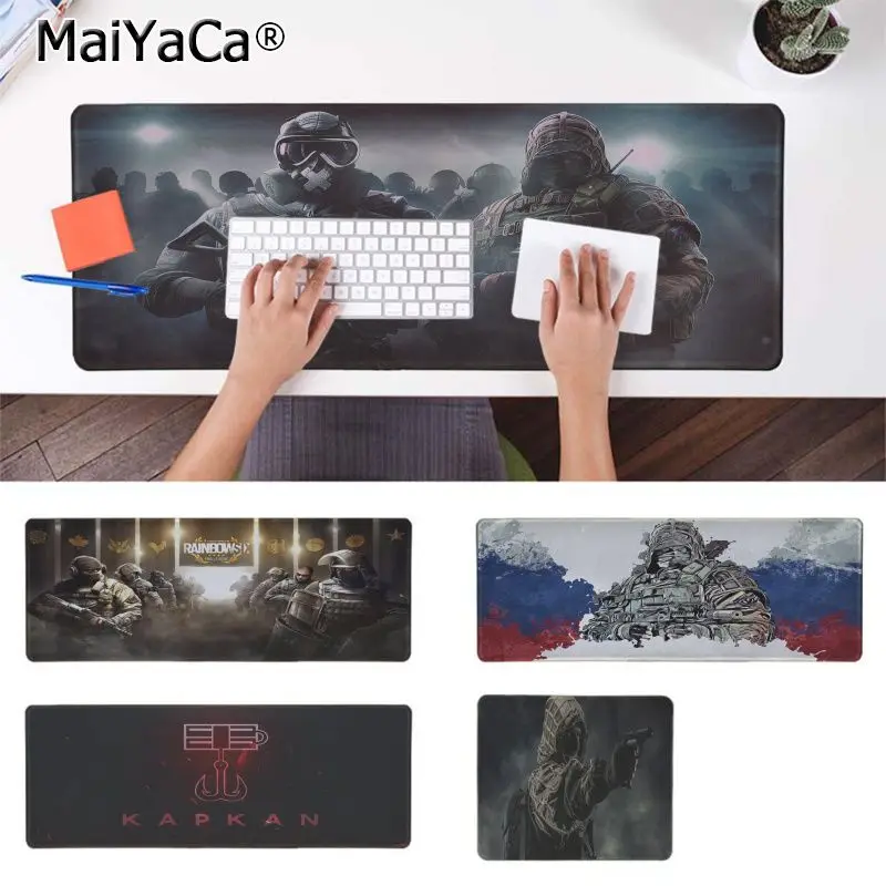 Красивое аниме Maiyaca KAPKAN RAINBOW SIX большой коврик для мыши ПК компьютерный резиновый