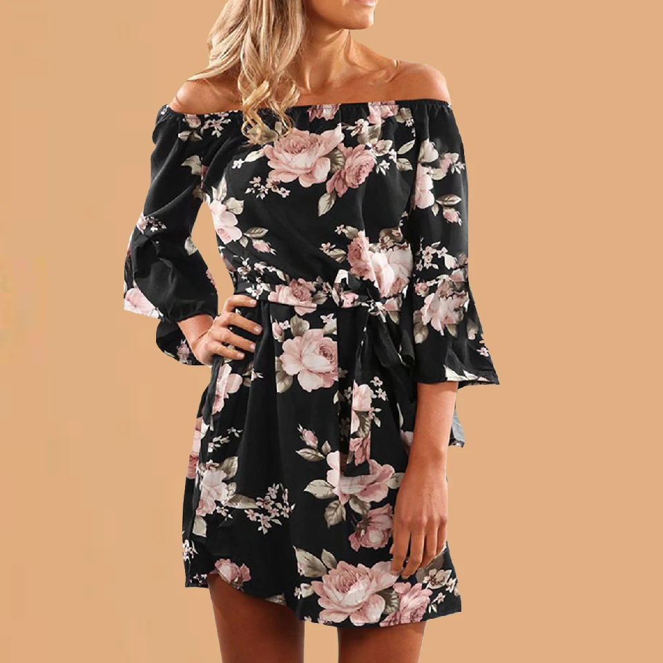 Женское шифоновое платье с оборками и высокой эластичной талией асимметричное