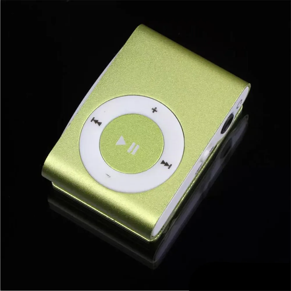 Зеленый Стильный зеркальный портативный MP3 плеер мини-клип MP3 плеер Walkman Спортивный Mp3 музыкальный плеер дропшиппинг - Цвет: Зеленый