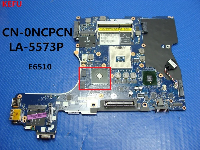 KEFU CN 0NCPCN для материнской платы ноутбука dell E6510 QM57 DDR3 100% test ok|Материнские платы| |