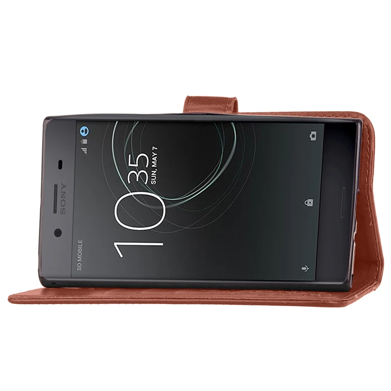 Для Sony Xperia XZ Премиум кожаный флип чехол бумажник для мягкий силиконовый с