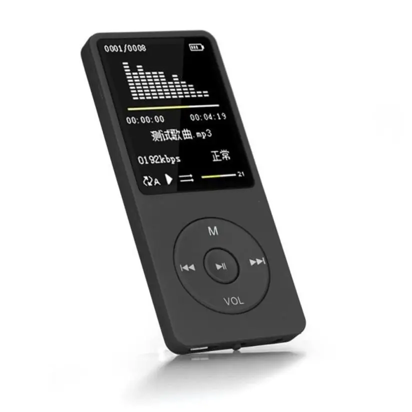 Черный Новое воспроизведение MP3 без потерь Звук Музыкальный плеер FM рекордер TF карта walkman mp3 плеер мини mp3 модуль sd-карта(не входит в комплект - Цвет: Черный