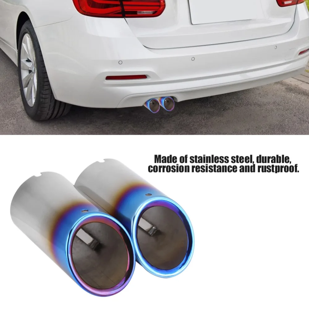 1 пара наконечников выхлопной трубы для BMW E90 E92 328i 325i 3 серии автомобильные