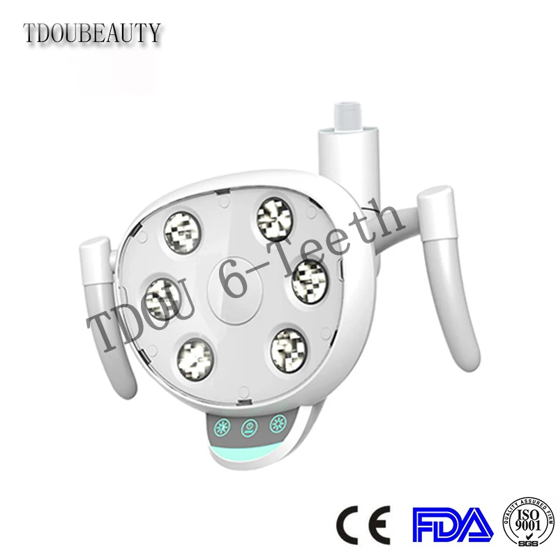 COXO CX249-23 LED Shadowless dental lamp with 6 High Power LED Bulbs touch button and sensor dual control switch Adjustable 22MM