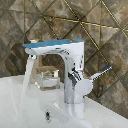 Ouboni Basin Faucets Torneira High Digital Display Bathroom Chrome Brass Deck Mounted 97121 Sink Mixers &ampTaps animal tap | Дом и сад