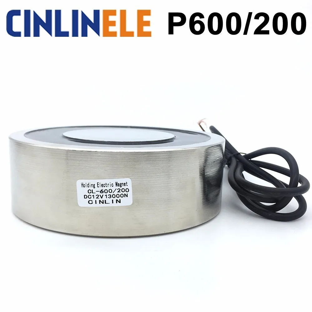 

D600mm * H200mm 14000 кг/140000N Холдинг Электрический магнит подъема электромагнитный присоска постоянного тока 6 в 12 В 24 в нестандартный заказ