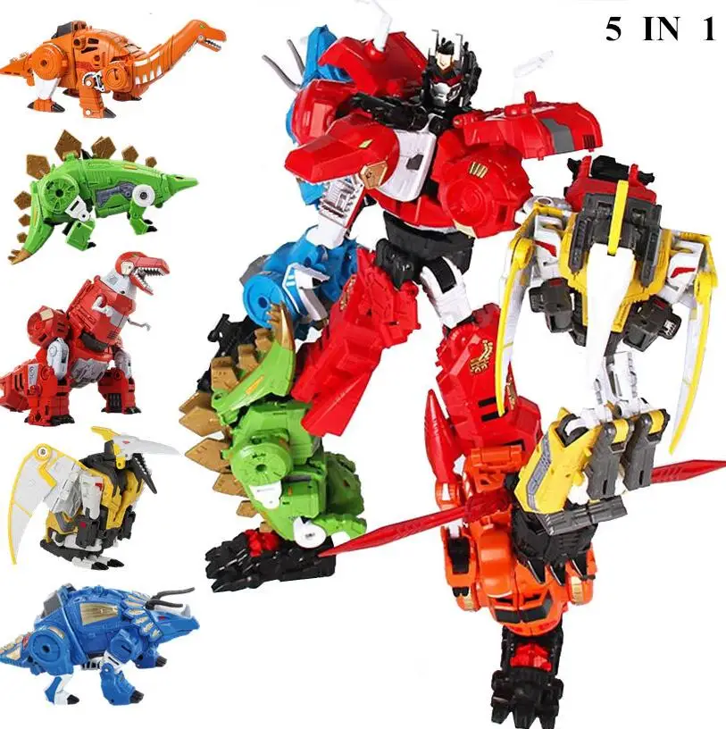 HMB 5 Style one set Новинка, 5 в 1, большая трансформация, модель динозавра, Игрушка Аниме KO G1 Devastator, фигурка самолета, мотоцикла, игрушка для мальчиков старшего возраста - Цвет: HMB 5 Style one set