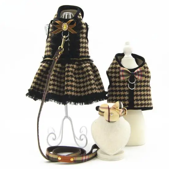 Ошейник для собак Регулируемая Одежда щенков и поводок жилет ошейник питомца