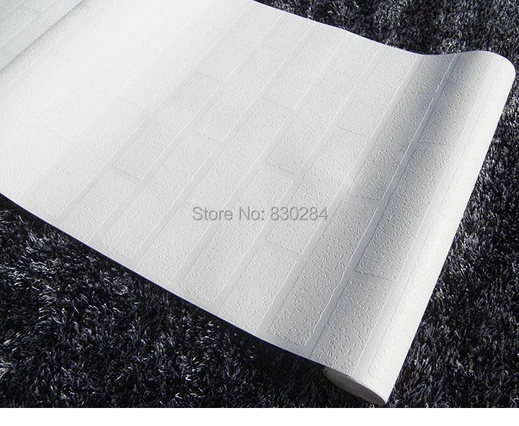 Современные белые 3 D кирпичные обои водонепроницаемые виниловые ПВХ рулон для