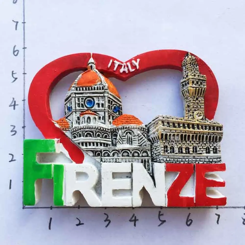 1pcs New Italy Florence Toscana Tourism Memorial Fridge Magnet 3D Magnetic Sticker Travel Souvenir Decoration | Дом и сад