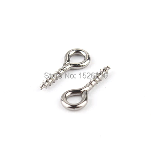 

50pcs/lot 4*10mm Stainless Steel Screw Eye Pin Top Drilled Pendant Clip Jewelry Diy Findings For Pendant F2268