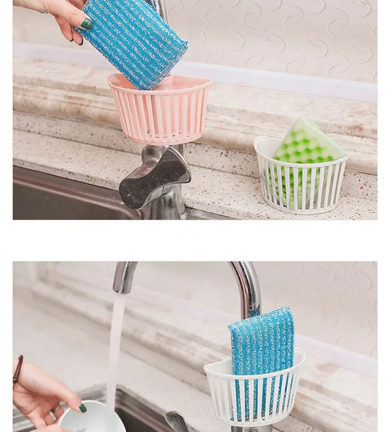 Кран Подвесной сливной стеллаж для хранения кухонной раковины, стойка для душевой трубки, губка для слива ванной комнаты, полка для сухих тряпок, органайзер, держатель для хранения