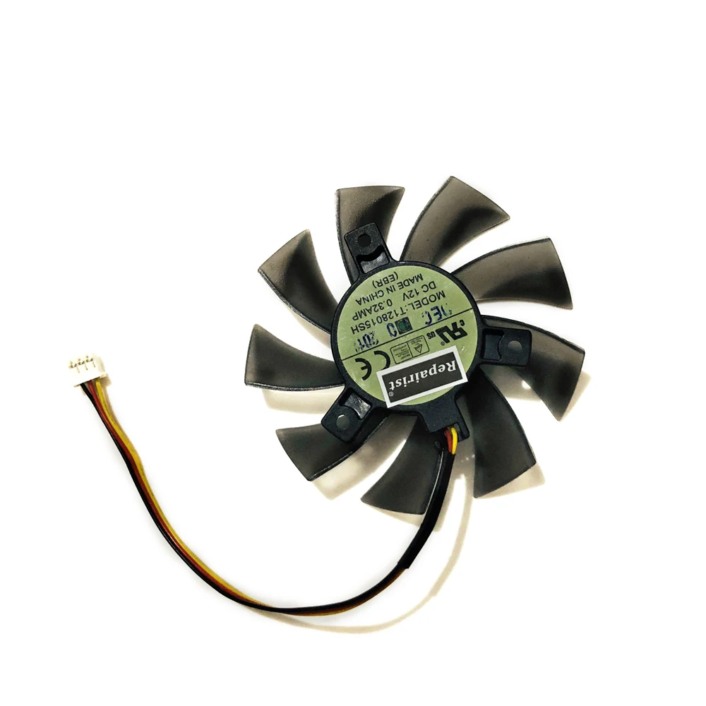 T128015SH 2pin 3PIN GPU VGA кулер вентилятор охлаждения для Gigabyte N240 N250 GTS240 250 GTS450 видеокарты в