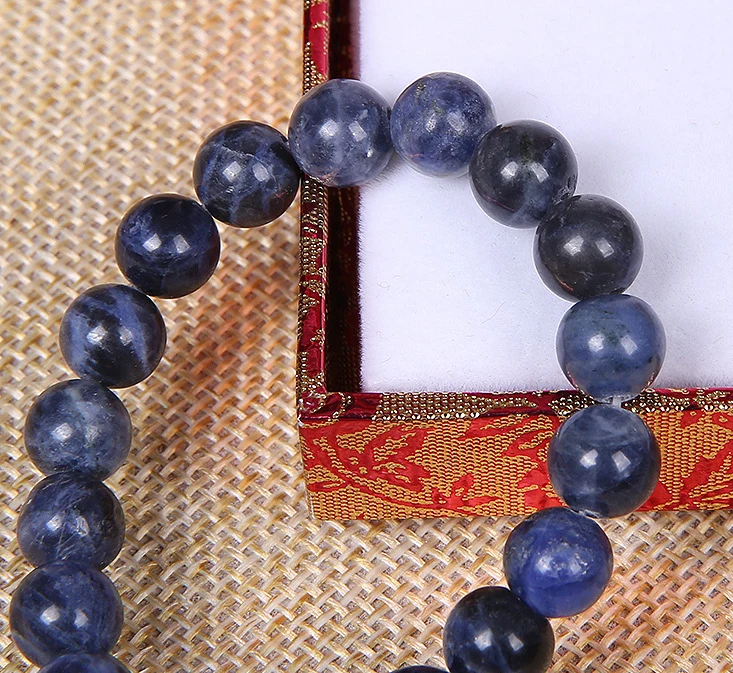 Бусины Из Натурального старого синего камня круглые бусины аксессуары для