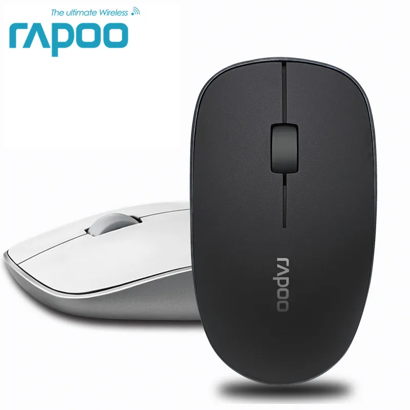 Оригинальная Беспроводная оптическая мышь Rapoo для офиса тонкие мыши 1000 DPI Mac ПК