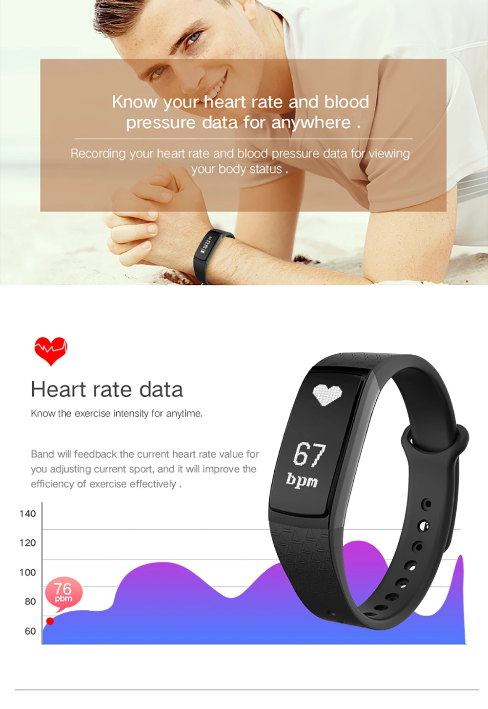 TISHRIC B13 Smart Band/браслет/часы/Браслет активности фитнес трекер приборы для измерения артериального давления измеритель пульса Smartwatch для iOS и Android