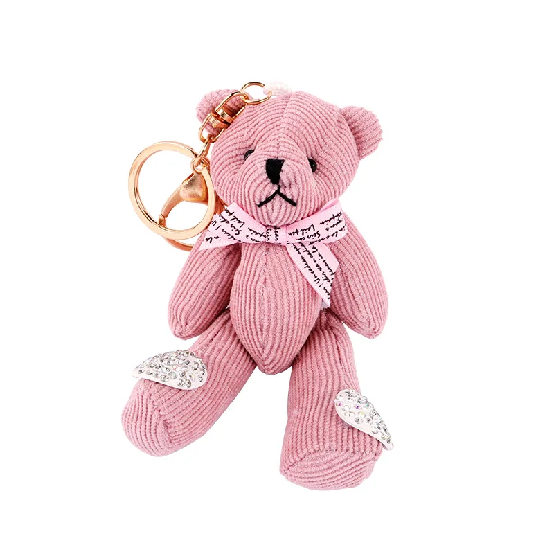 Горячие Kawaii плюшевый мишка мягкие игрушки чучела животные брелок сумка
