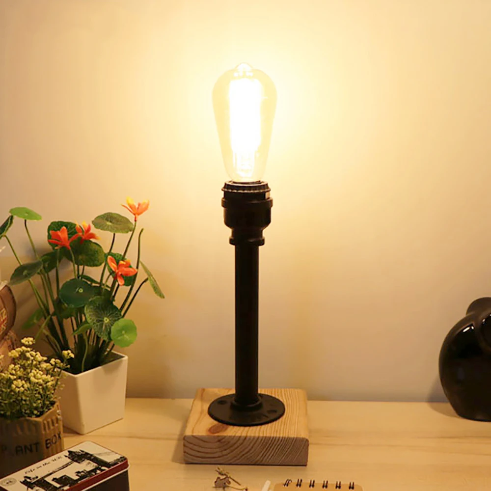 Винтажная Ретро черная мастерская водопроводная труба Паровая панк Настольная