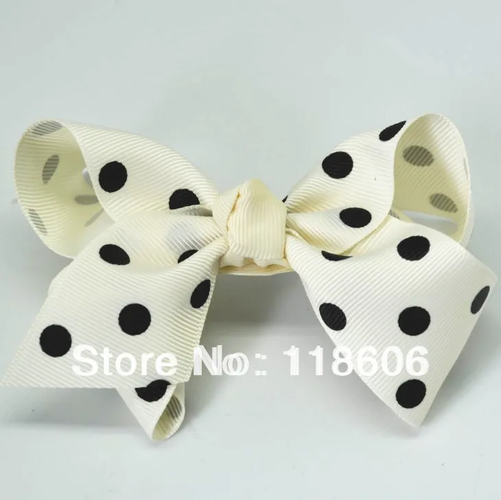100 шт./лот аксессуар для волос заколка в горошек бант Бесплатная доставка|hair bow