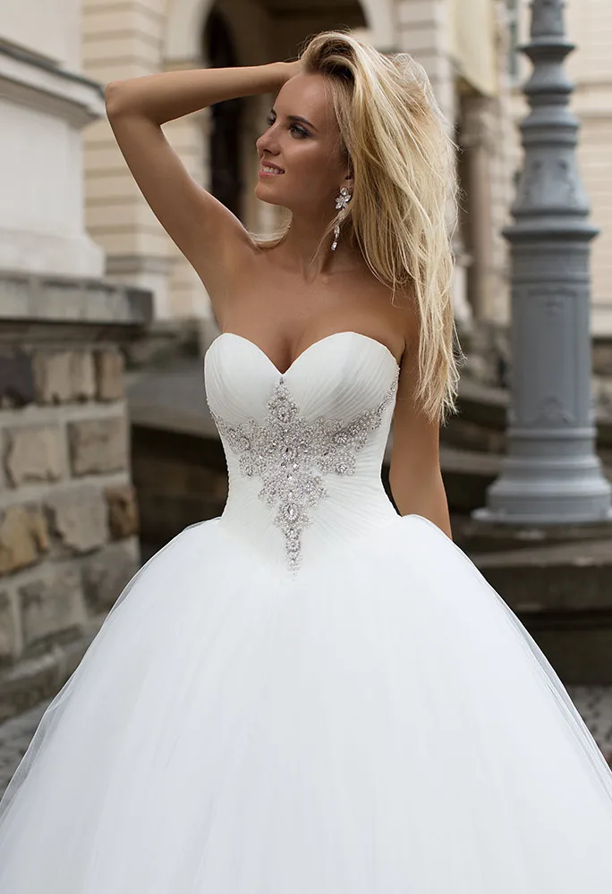 Принцесса Бальное платье Милая Тюль Свадебное Платье Vestidos Де Novia 2017 Casamento Невесты