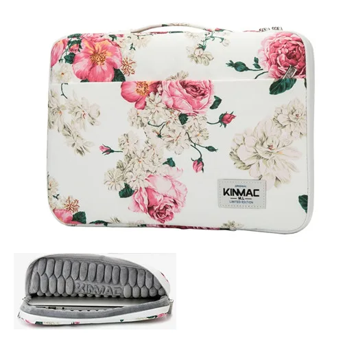 New White Peony Бренд Kinmac сумка чехол для ноутбука 1", 13", 1", 15", 15,", сумка для MacBook Air Pro 13,3, 15,4 KS002 - Цвет: New White Peony