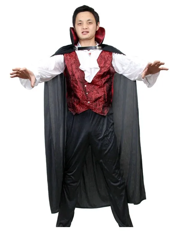 Бесплатная доставка костюм вампира для взрослых женщин и мужчин маскарадный на