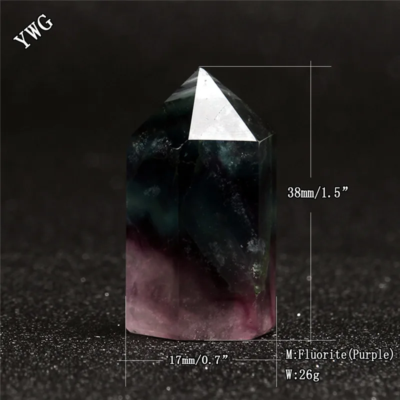 1,5 дюймов натуральный аметист точка флюорита Sceptres палочка Чакра Исцеление Кристалл Камень «reiki» резные ремесла Декор с бесплатным мешочком