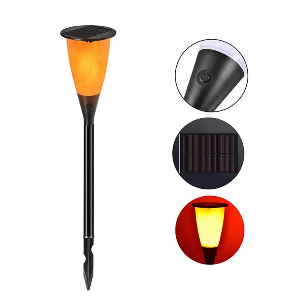 ICOCO солнечные пламени мерцающего светодио дный свет Водонепроницаемый 102 Torch Light с