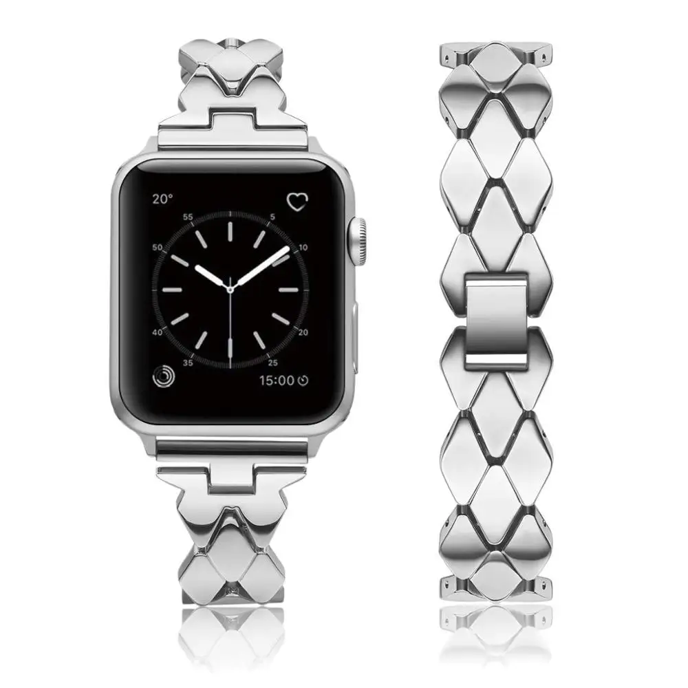 Black rose золото Нержавеющая сталь ремешок для наручных часов Apple Watch серии 1/2/3, 42 мм, 38 мм, версия браслет ремешок для наручных часов iwatch серии 5 4 40 мм 44 мм
