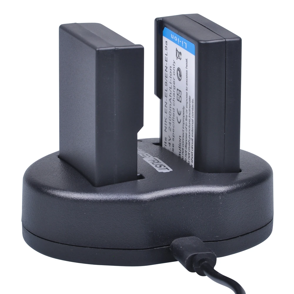 Двойное зарядное устройство USB для Nikon D40 D40X D60 D3000 D5000 (art.: 3a35302ae07) - 3a35302ae07