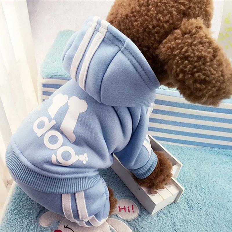 Light Blue Модная одежда для кошек, зимняя теплая хлопковая одежда для кошек, одежда для любимцы котята, одежда Kedi Gatto, пальто с капюшоном, куртки, товары для домашних животных - Цвет: Light Blue