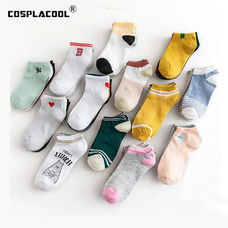 [Cospacool] Японские милые забавные носки с сердцем и ананасом Милые до лодыжки
