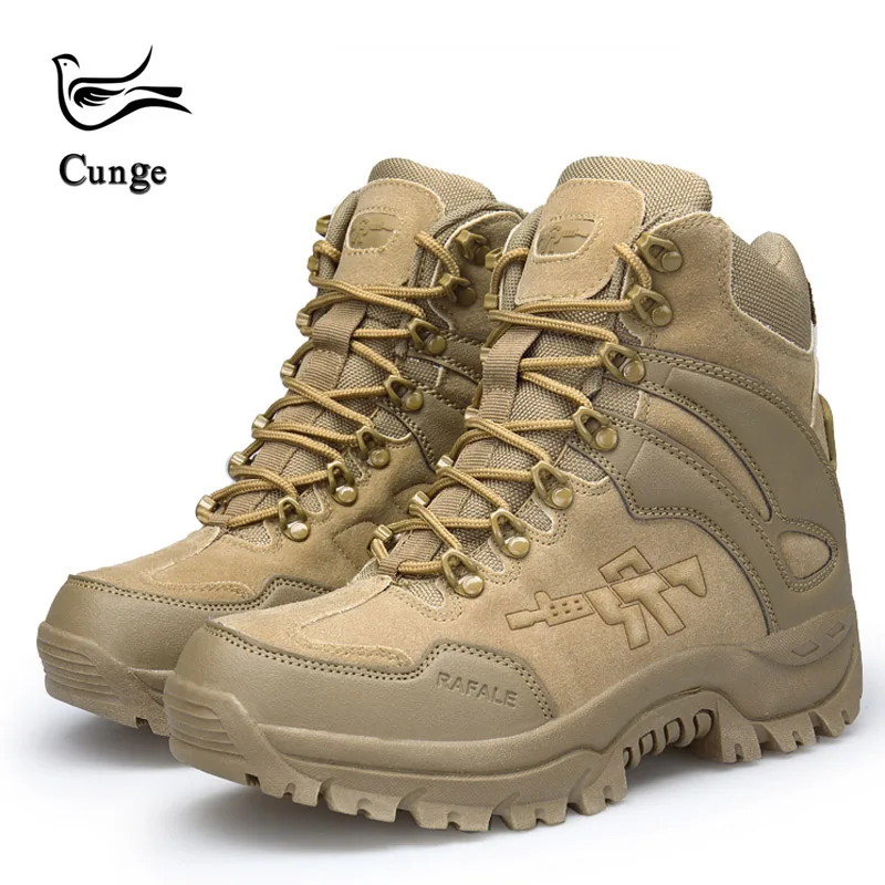 Мужская обувь для активного отдыха, походов и военных операций с тактическими ботинками, антипробуксовкой и антистолкновениями для треккинга 4 цвета.