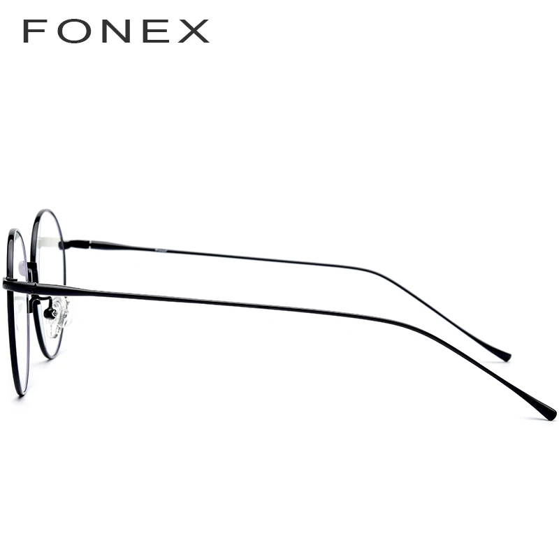 FONEX, чистые титановые очки, женские круглые очки, оправа, Ретро стиль, по рецепту, близорукость, оптические очки для глаз, очки для мужчин, 70041