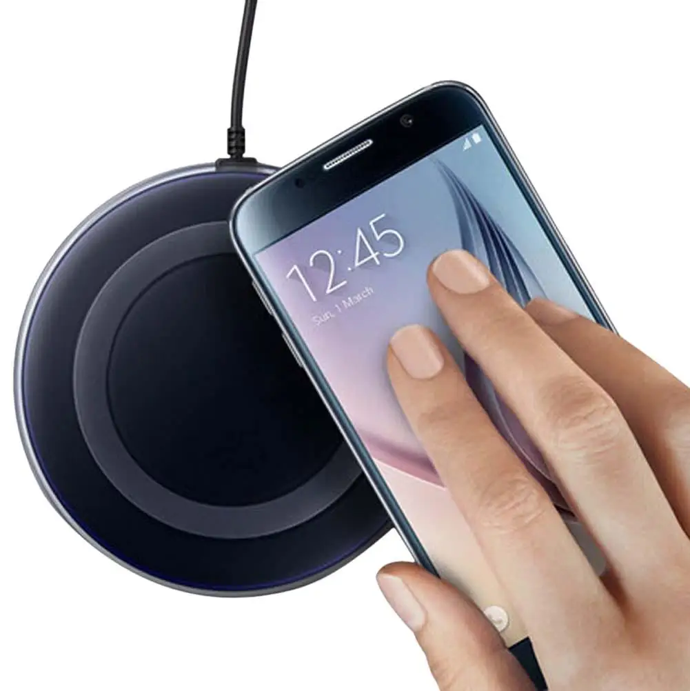 Мини Qi Беспроводное зарядное устройство USB зарядка Pad Быстрая для iPhone X 8 Plus Samsung