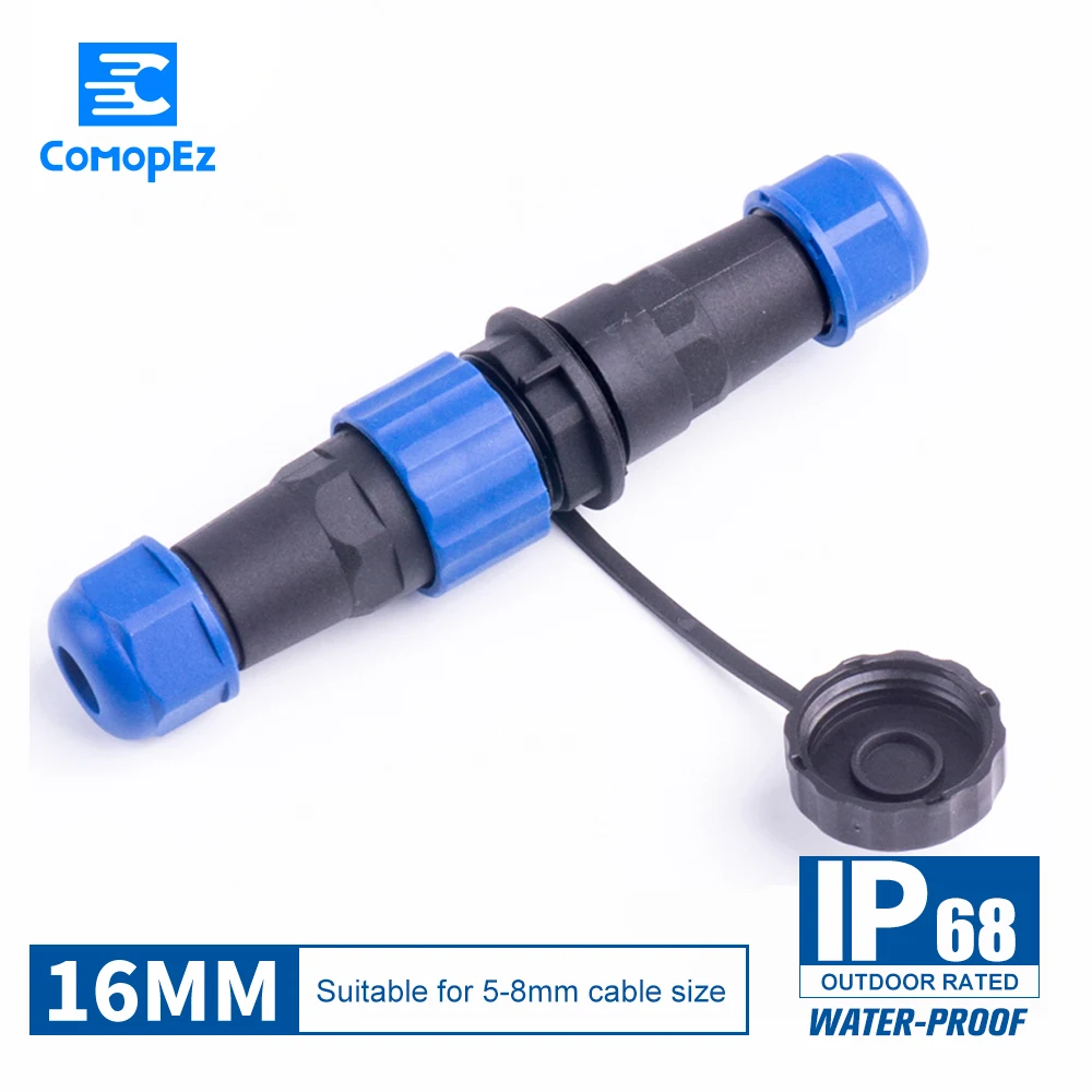 Водонепроницаемый разъем SP16 тип IP68 кабельный штекер и гнездо 2 3 4 5 6 7 9 Pin SD16 16