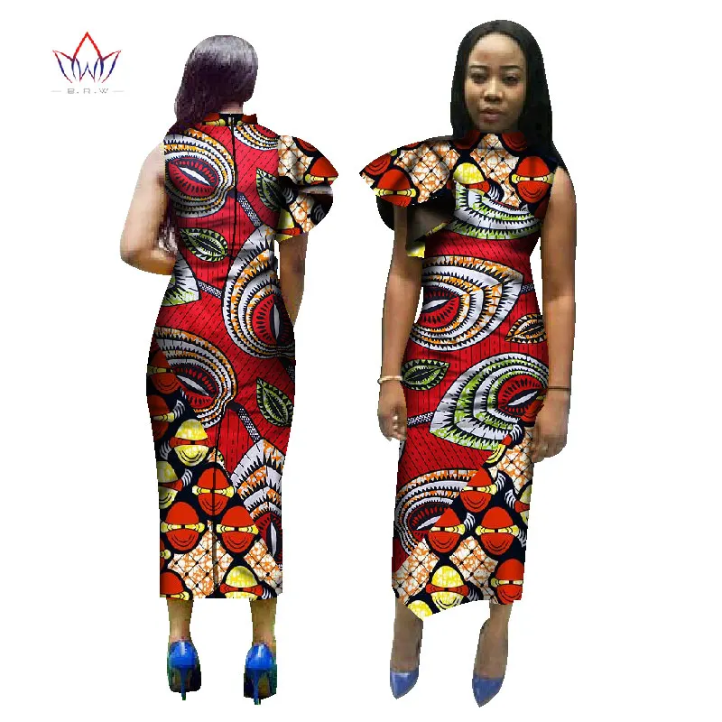 Летнее платье 2017 Женское Платье макси с Африканским принтом без рукавов длинное