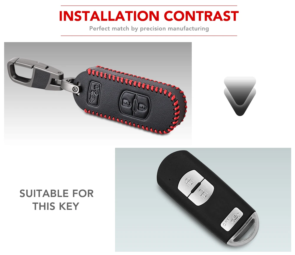 Кожаный чехол для автомобильных ключей Чехол брелока Дистанционного Управления