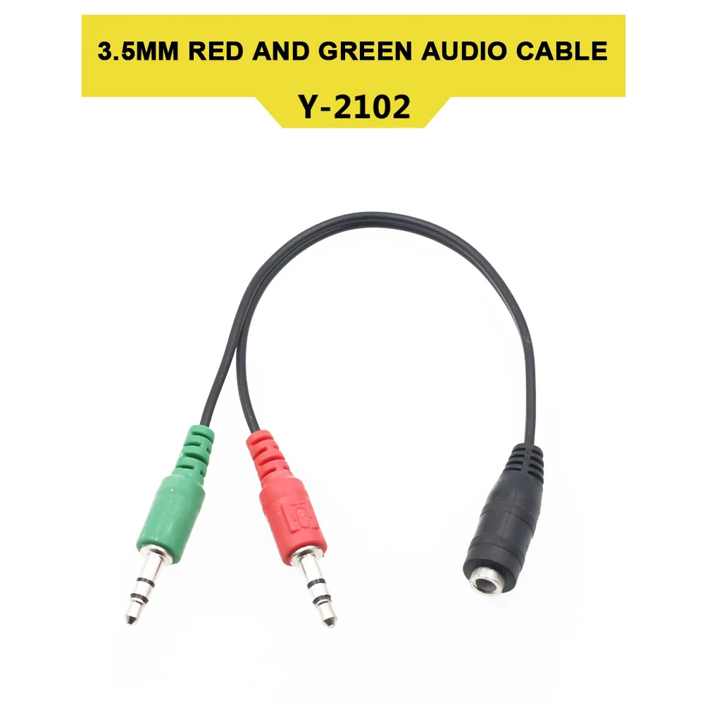 Универсальный 3 5 мм стерео аудио разъем для 2 RCA наушников Y Кабель-адаптер HSJ-19 |
