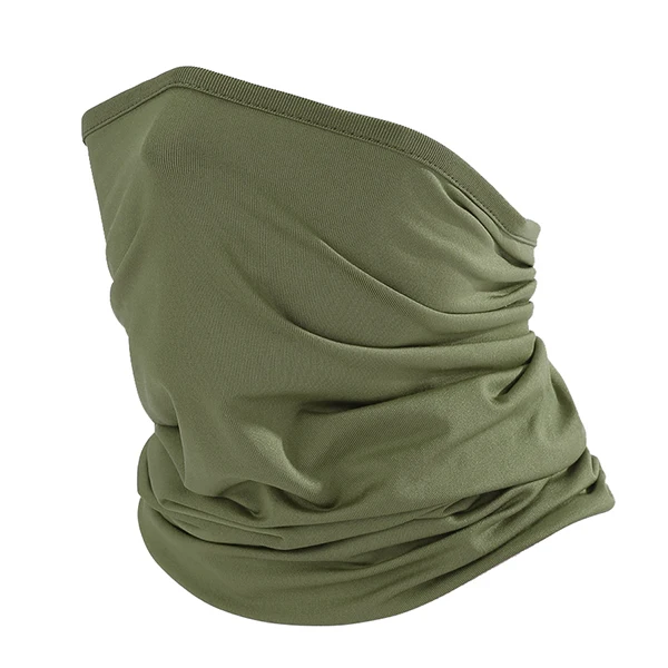 Green Уличная спортивная бандана, военная маска, трубка, для рыбалки, велоспорта, тактическая походная накидка, для шеи, гетры, Байкерская бандана, шарф, защита для лица, для мужчин - Цвет: Green