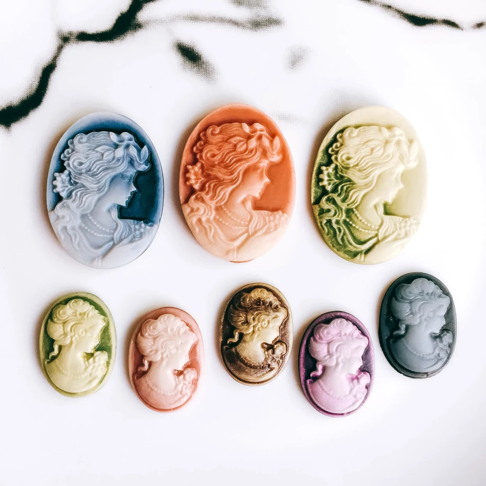 Zeroupp Beauty Face Stone плоская спина кабошон подвеска ожерелье аксессуары компоненты