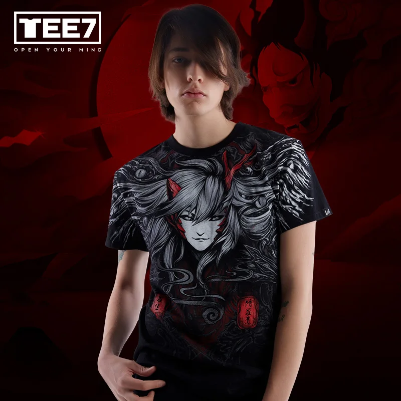 Tee7 заклинатель игры Футболка Для мужчин летние шорты рукавом японский Стиль