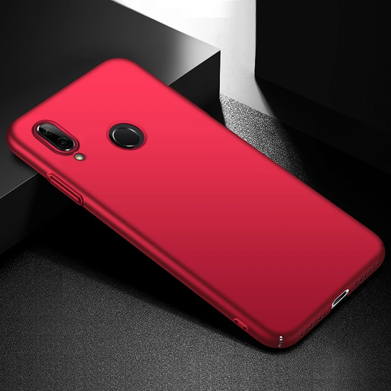 red Чехол, чехол, чехол для HuaWei Nova 3 4 Nova3 3i Nova4, Жесткий ПК на роскошный простой, матовый Защитная задняя панель для телефона Etui - Цвет: red